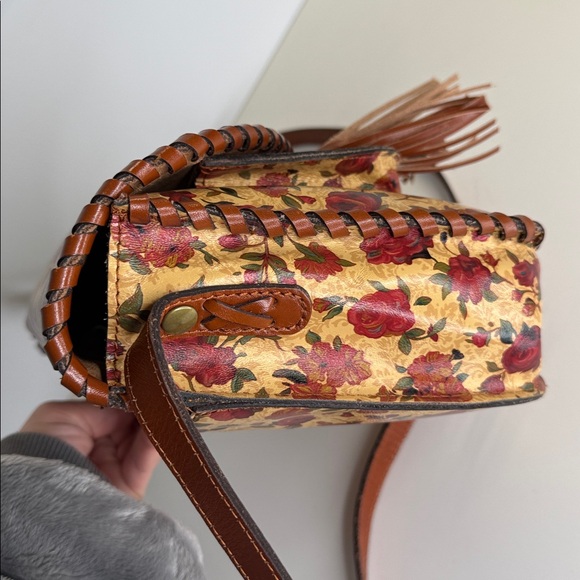 Patricia Nash north south crossbody bag floral leather purse - Picture 8 of 15